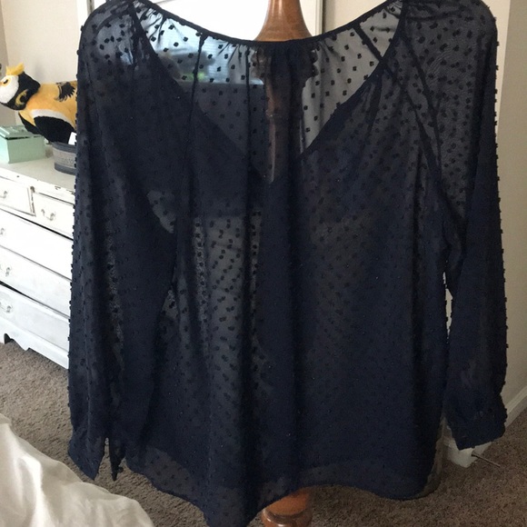 J. Crew Swiss dot mesh blouse - Picture 2 of 2
